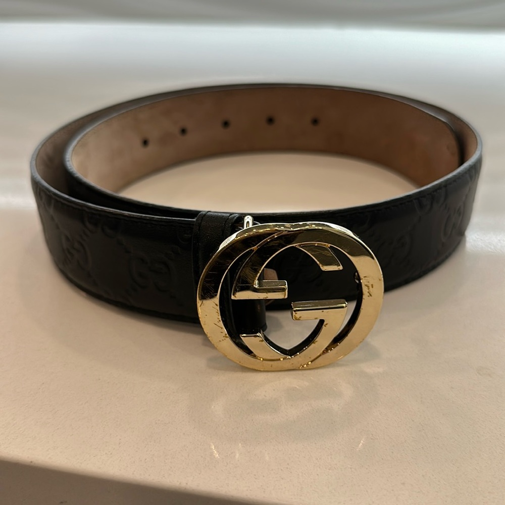 Gucci leather belt authentic